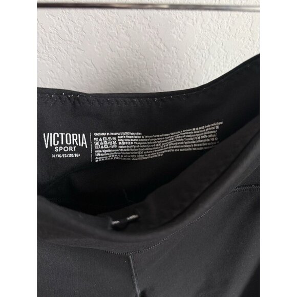 Victoria Secret Sport XL Knockout Black Tight Legging Strappy Crisscross Cut Out - Picture 8 of 12